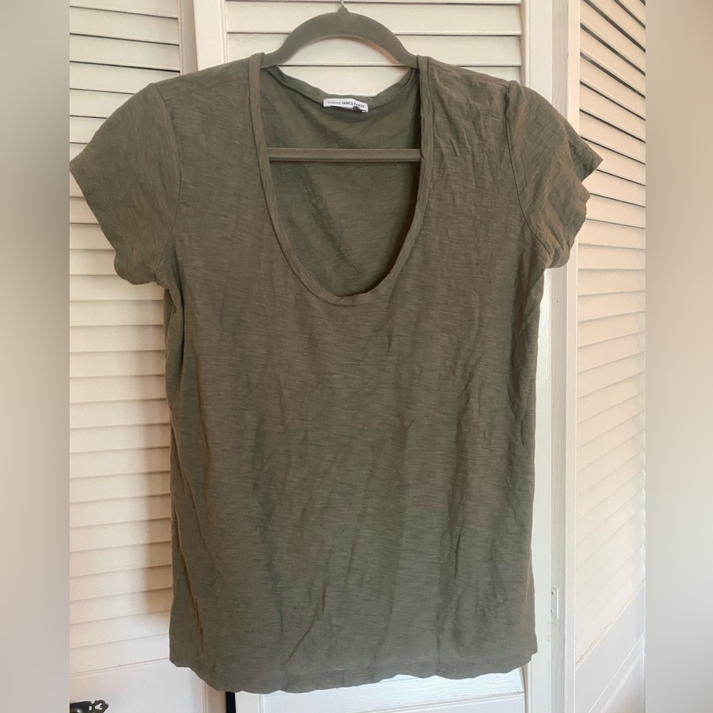 James Perse M Green Short Sleeve Top